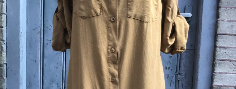Dames blouse oker Damesjas zwart Teddy 2018