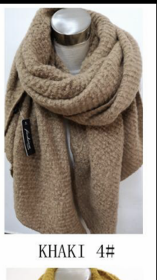 2115003 mooie lange khaki shawl