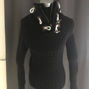 stoere gebreide uni trui Navy